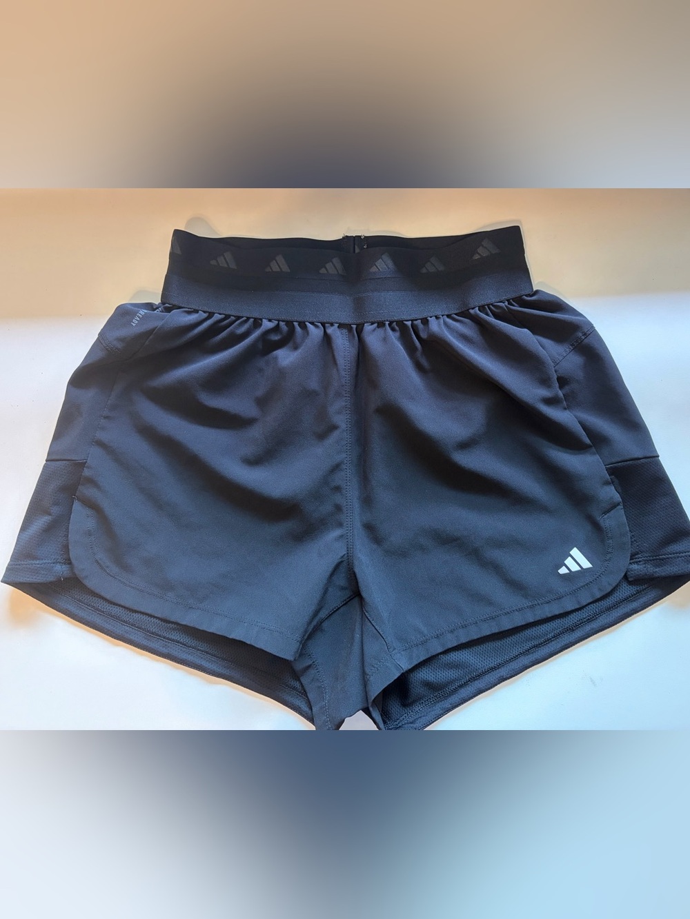 Adidas Black Women's Athletic Shorts with Logo Waistband